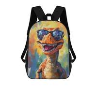 sinyumoney Cool Dinosaur Portrait Sac À Dos Enfant Fille 3D, Sac D'école, Sac À Dos Pour Tout-petits, Sac À Dos Décontracté, Sac À Livres Tendance 17inch