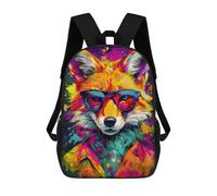 sinyumoney Cool Fox in Sunglasses Sac À Dos Enfant Tendance Et Amusant, Sac À Dos Pour Garçons Et Adolescents, Sac D'école Imprimé En 3D Pour Garçons 17inch
