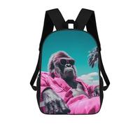 sinyumoney Cool Gorilla Sunglasses Sacs À Dos Pour Enfants, Cartables Imprimés En 3D, Sacs À Dos Pour Élèves Du Primaire Et Du Collège (garçons Et Filles) 17inch