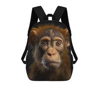 sinyumoney Cool Monkey Portrait Sacs À Dos Scolaires Pour Enfants, Sac D'école Tendance, Sac D'école Imprimé En 3D Pour Garçons, Élèves Du Primaire Et Du Collège 17inch