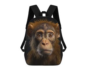 sinyumoney Cool Monkey Portrait Sacs À Dos Scolaires Pour Enfants, Sac D'école Tendance, Sac D'école Imprimé En 3D Pour Garçons, Élèves Du Primaire Et Du Collège 17inch