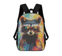 sinyumoney Cool Raccoon in Sunglasses Sac À Dos Enfant Tendance Et Amusant, Sac À Dos Pour Garçons Et Adolescents, Sac D'école Imprimé En 3D Pour Garçons 17inch
