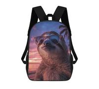 sinyumoney Cool Sloth on Beach at Sunset Sacs À Dos Imprimés En 3D Pour Enfants, Sacs D'école Tendance Pour Garçons, Sacs De Voyage, Sacs Scolaires Pour Élèves Du Primaire 17inch
