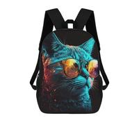 sinyumoney CoolCatNumeroDos Sac À Dos Scolaire Pour Filles Et Garçons, Grande Capacité, Léger, Pour Enfants Et Étudiants 17inch