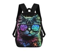sinyumoney CoolCatNumeroTres Sac À Dos Scolaire Imprimé En 3D Pour Garçons Et Filles, Sac À Dos Pour Ordinateur Portable Pour Enfants/étudiants/adultes 17inch