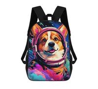 sinyumoney Corgi Astronaut in Space -19 17inch Sacs À Dos Scolaires Imprimés En 3D - Sacs À Dos Tendance Pour Garçons Du Primaire Et Du Collège