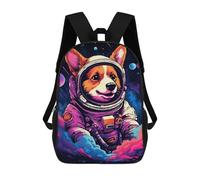 sinyumoney Corgi Astronaut in Space -20 Sacs À Dos 17 Pouces Pour Enfants, Sacs D'école Imprimés En 3D Pour Élèves Du Primaire Et Du Collège, Garçons Et Filles