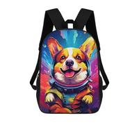 sinyumoney Corgi Astronaut in Space Suit 17inch Sacs À Dos Scolaires Imprimés En 3D - Sacs À Dos Tendance Pour Garçons Du Primaire Et Du Collège