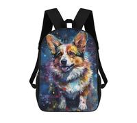 sinyumoney Corgi Dog Painting Sacs À Dos Pour Enfants 17inch Sac À Dos Scolaire, Sac D'école Imprimé En 3D Pour Garçons, Élèves Du Primaire Et Du Collège