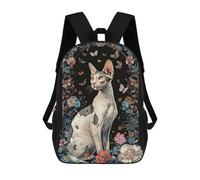sinyumoney Cornish Rex Sac À Dos Scolaire Pour Enfants Imprimé En 3D, Idéal Pour Les Voyages Et Les Lectures, Pour Les Garçons Et Les Élèves Du Primaire 17inch
