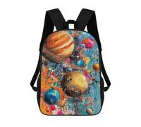 sinyumoney Cosmic Abstract Painting 17inch Sacs À Dos Scolaires Imprimés En 3D - Sacs À Dos Tendance Pour Garçons Du Primaire Et Du Collège