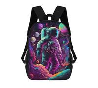 sinyumoney Cosmic Astronaut Adventure Sac À Dos Scolaire - Sac Pour Lycéens - Sac À Dos Décontracté - Idéal Pour Les Voyages, Le Travail Et Le Quotidien 17inch