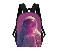 sinyumoney Cosmic Astronaut Art Print-1 Sac À Dos Enfant, Sac D'école, Sac À Dos Imprimé 3D Avec Motif De Dessin Animé, Grande Capacité, Pour Garçons Et Filles 17inch