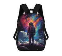 sinyumoney Cosmic Astronaut Journey-2 Sacs À Dos Pour Enfants, Sac À Dos Scolaire Imprimé En 3D Pour Enfants, Sac À Dos De Voyage, Sac À Livres Pour Enfants 17inch Sac D'école