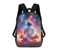 sinyumoney Cosmic Astronaut Meditation-1 Sacs À Dos Scolaires Pour Garçons Et Filles, Sacs À Dos Décontractés Pour Le Sport, Sacs À Dos De Grande Capacité Pour L'école Primaire 17inch