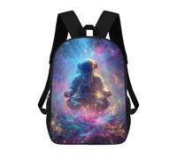 sinyumoney Cosmic Astronaut Meditation Sac À Dos Scolaire Pour Enfants, 43 Cm (17 Pouces), Imprimé En 3D, Pour Garçons, Élèves Du Primaire Et Du Collège
