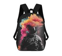 sinyumoney Cosmic Astronaut Smoke Art Sac À Dos Scolaire Grand Format, Léger Et Décontracté, Pour L'école, Le Travail Ou Les Voyages 17inch