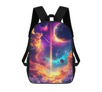 sinyumoney Cosmic Beam Neon Space Planets Clouds Nature Sacs À Dos Imprimés En 3D Pour Enfants, Sacs D'école Tendance Pour Garçons, Sacs De Voyage, Sacs Scolaires Pour Élèves Du Primaire 17inch