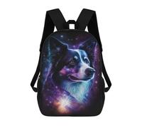 sinyumoney Cosmic Canine Canvas Print-3 Sac À Dos Scolaire Pour Enfants, 43 Cm (17 Pouces), Imprimé En 3D, Pour Garçons, Élèves Du Primaire Et Du Collège