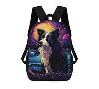 sinyumoney Cosmic Canine Dreamscape Sacs À Dos Imprimés En 3D Pour Enfants 17inch Sacs À Dos Tendance Et Décontractés Pour La Journée, Sacs De Voyage, Sacs À Dos D'extérieur Pour Garçons Et Filles