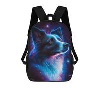 sinyumoney Cosmic Canine Portrait-8 Sacs À Dos 17 Pouces Pour Enfants, Sacs D'école Imprimés En 3D Pour Élèves Du Primaire Et Du Collège, Garçons Et Filles
