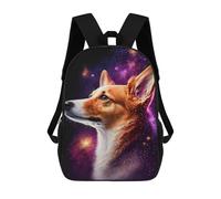 sinyumoney Cosmic Canine Portrait Sacs À Dos Imprimés En 3D Pour Enfants 17inch Sacs À Dos Tendance Et Décontractés Pour La Journée, Sacs De Voyage, Sacs À Dos D'extérieur Pour Garçons Et Filles