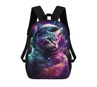 sinyumoney Cosmic Cat Astronaut Art Print-6 Sacs À Dos Scolaires Pour Garçons Et Filles, Sacs À Dos Décontractés Pour Le Sport, Sacs À Dos De Grande Capacité Pour L'école Primaire 17inch