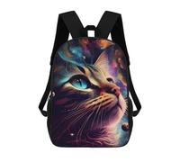 sinyumoney Cosmic Cat Dreamscape-3 Sac À Dos Imprimé Pour Enfants, Sac D'école, Sac De Voyage Pour Adultes Et Enfants 17inch
