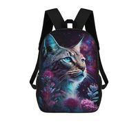 sinyumoney Cosmic Cat Fantasy Art-3 17inch Sacs À Dos Scolaires Imprimés En 3D - Sacs À Dos Tendance Pour Garçons Du Primaire Et Du Collège
