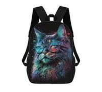sinyumoney Cosmic Cat Glasses Art Print-8 Sacs À Dos Imprimés En 3D Pour Enfants, Sacs D'école Tendance Pour Garçons, Élèves Du Primaire Et Du Collège 17inch