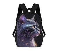 sinyumoney Cosmic Cat Portrait-1 Sac À Dos Scolaire Pour Enfants, Sac À Dos De Voyage Décontracté, Grand Sac À Dos Pour Garçons Et Filles 17inch