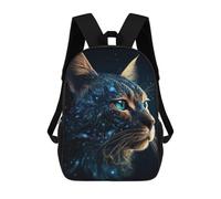 sinyumoney Cosmic Cat Portrait-22 Sacs À Dos Imprimés En 3D Pour Enfants, Sacs D'école Tendance Pour Garçons, Élèves Du Primaire Et Du Collège 17inch