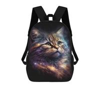 sinyumoney Cosmic Cat Portrait-65 Sac À Dos Scolaire Pour Enfants, Imprimé En 3D, Sac À Dos Tendance Pour Garçons, Élèves Du Primaire Et Du Collège 17inch