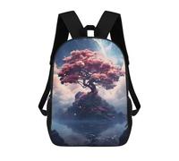 sinyumoney Cosmic Cherry Blossom Sacs À Dos Pour Enfants, Cartables Imprimés En 3D, Sacs À Dos Pour Élèves Du Primaire Et Du Collège (garçons Et Filles) 17inch
