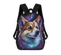 sinyumoney Cosmic Corgi Canvas Print-1 Sacs À Dos Pour Enfants, Sac À Dos Scolaire Imprimé En 3D Pour Enfants, Sac À Dos De Voyage, Sac À Livres Pour Enfants 17inch Sac D'école