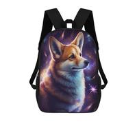sinyumoney Cosmic Corgi Portrait-24 Sacs À Dos Pour Enfants, Sac À Dos Scolaire Imprimé En 3D Pour Enfants, Sac À Dos De Voyage, Sac À Livres Pour Enfants 17inch Sac D'école