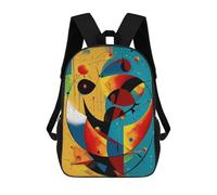 sinyumoney Cosmic Crescents And Orbits - Mid-Century Modern Abstract Geometry Sac À Dos Enfant, Cartable Imprimé En 3D Pour Garçons Et Adolescents 17inch