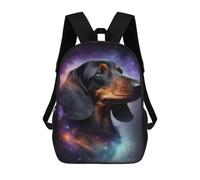 sinyumoney Cosmic Dachshund Portrait-3 Sac À Dos Scolaire Grand Format Résistant À L'eau Pour Ordinateur Portable - Idéal Pour Les Voyages, Le Travail Et Un Usage Quotidien 17inch