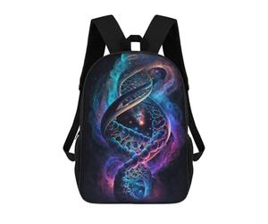 sinyumoney Cosmic DNA Spiral Sac À Dos Scolaire Pour Enfants Imprimé En 3D, Idéal Pour Les Voyages Et Les Lectures, Pour Les Garçons Et Les Élèves Du Primaire 17inch