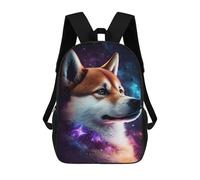 sinyumoney Cosmic Dog Portrait Sacs À Dos Tendance Imprimés En 3D 17inch Sac D'école Décontracté Pour Enfants, Garçons, Élèves Du Primaire Et Du Collège