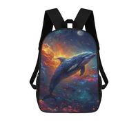 sinyumoney Cosmic Dolphin Art Print Sacs À Dos 17 Pouces Pour Enfants, Sacs D'école Imprimés En 3D Pour Élèves Du Primaire Et Du Collège, Garçons Et Filles