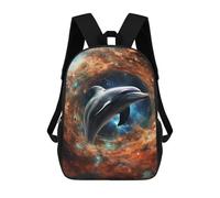 sinyumoney Cosmic Dolphin Journey Sac À Dos Imprimé En 3D, Sac D'école Décontracté Et Tendance Pour Enfants, Sac D'école Pour Garçons, Collégiens 17inch