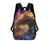 sinyumoney Cosmic Dragon Blaze Sac À Dos Scolaire Pour Enfants Imprimé En 3D, Idéal Pour Les Voyages Et Les Livres 17inch