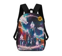 sinyumoney Cosmic Dragon Crystals Sacs À Dos Scolaires Pour Enfants, Sac D'école Tendance, Sac D'école Imprimé En 3D Pour Garçons, Élèves Du Primaire Et Du Collège 17inch