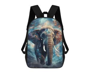 sinyumoney Cosmic Elephant Journey Sac À Dos Enfant, Sac D'école, Sac À Dos Imprimé 3D Avec Motif De Dessin Animé, Grande Capacité, Pour Garçons Et Filles 17inch