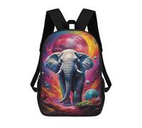 sinyumoney Cosmic Elephant Journey Sacs À Dos Pour Enfants 17inch Sac À Dos Scolaire, Sac D'école Imprimé En 3D Pour Garçons, Élèves Du Primaire Et Du Collège