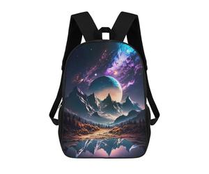 sinyumoney Cosmic Everest Reflection Sacs À Dos Pour Enfants, Cartables Imprimés En 3D, Sacs À Dos Pour Élèves Du Primaire Et Du Collège, Garçons Et Filles 17inch