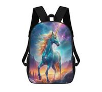 sinyumoney Cosmic Fantasy Unicorn Sac À Dos Scolaire Enfant Tendance Et Décontracté, Sac À Dos Imprimé En 3D Pour Garçon, Grand Sac À Dos 17inch