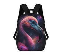 sinyumoney Cosmic Flamingo Art Print-3 Sacs À Dos Pour Enfants 17inch Sac À Dos Scolaire, Sac D'école Imprimé En 3D Pour Garçons, Élèves Du Primaire Et Du Collège