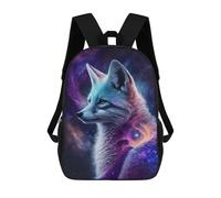 sinyumoney Cosmic Fox Art Print-1 Sacs À Dos Imprimés En 3D Pour Enfants 17inch Sacs À Dos Tendance Et Décontractés Pour La Journée, Sacs De Voyage, Sacs À Dos D'extérieur Pour Garçons Et Filles